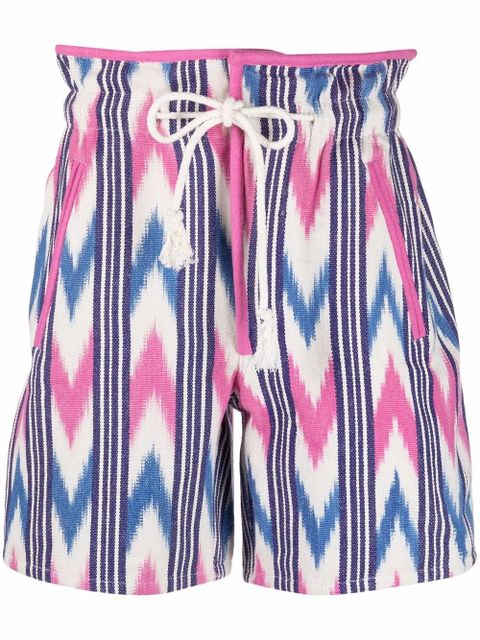 MARANT ÉTOILE Linima graphic-print shorts - Neutrals - zdjęcie produktu nr 1