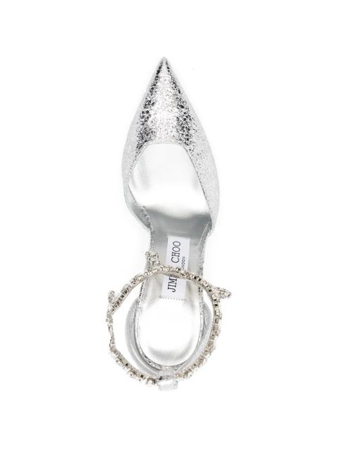 Jimmy Choo Stevie metallic heeled pumps - Silver