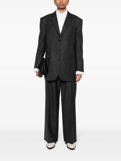 The Row Roan high-waist wide-leg trousers - Grey