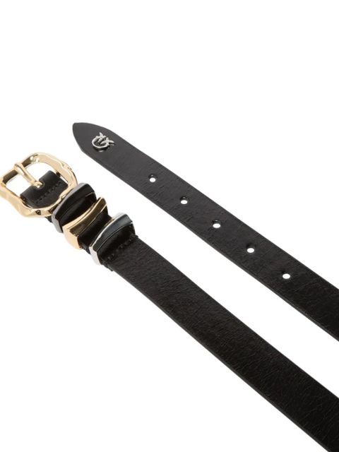 PINKO buckle leather belt - Black