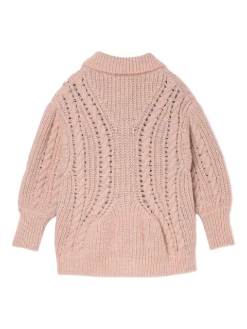 Simone Rocha cable-knit button cardigan - Pink - zdjęcie produktu nr 2