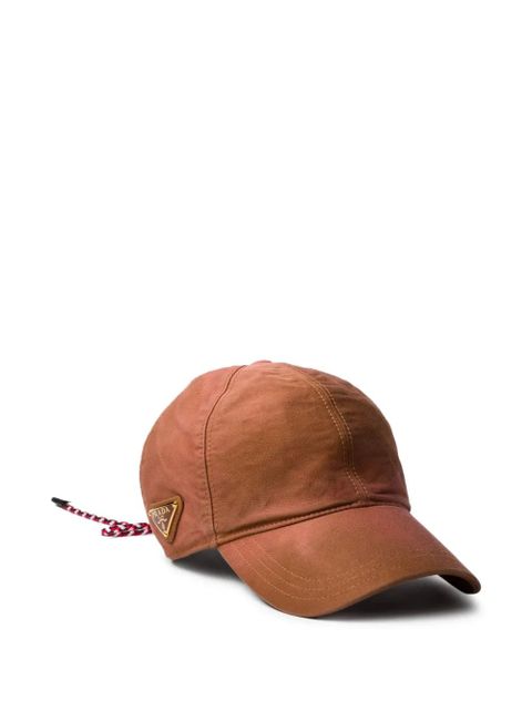 Prada lace-up baseball cap - Brown - zdjęcie produktu nr 1