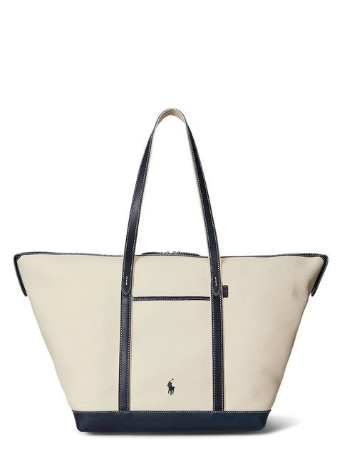 Polo Ralph Lauren torebka bawełniana kolor beżowy 428973072 - zdjęcie produktu nr 1