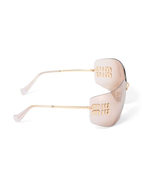 Miu Miu Eyewear Runway square-frame sunglasses - Gold