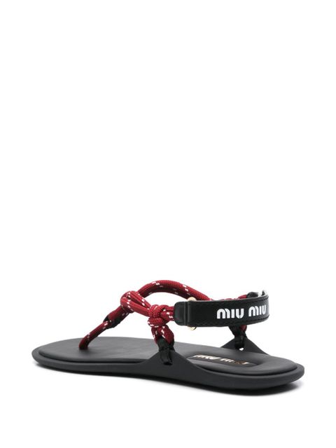Miu Miu cord-strap sandals - Red