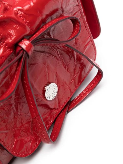 Acne Studios crinkled shoulder bag - Red