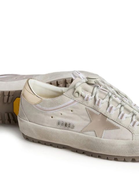 Golden Goose Super-Star Ski in light gray nylon with metallic leather - Grey