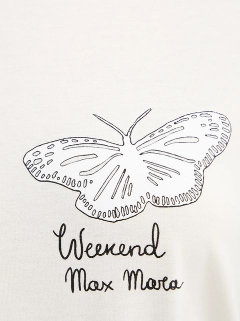 Weekend Max Mara t-shirt bawełniany GUGLIA damski kolor beżowy 2525976031600