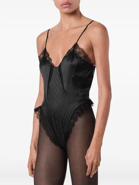 Versace lace-trimmed bodysuit - Black - zdjęcie produktu nr 1