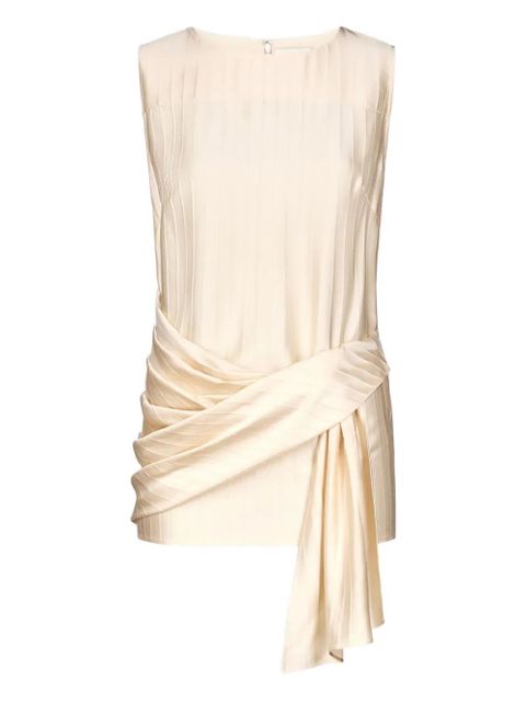 LouLou de Saison fonda striped draped top - Neutrals - zdjęcie produktu nr 1