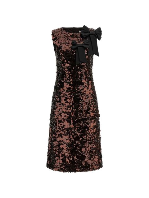 GANNI sequins bow midi dress - Brown - zdjęcie produktu nr 1