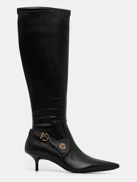 Pinko kozaki Gloria 15 damskie kolor czarny na szpilce SD0369E028Z99