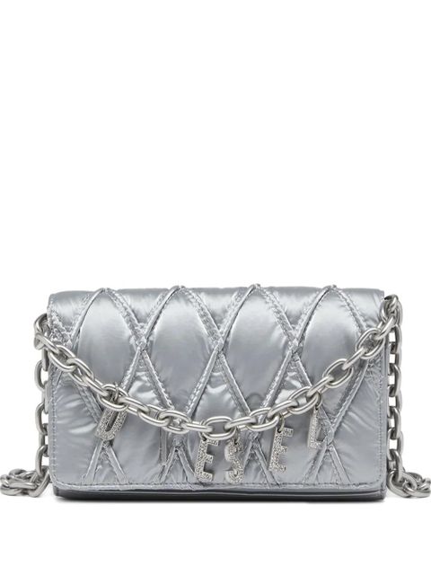 Diesel Charm-D quilted chain-strap mini bag - Silver - zdjęcie produktu nr 1