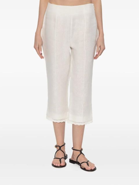 Posse Effi lace-trim trousers - Neutrals
