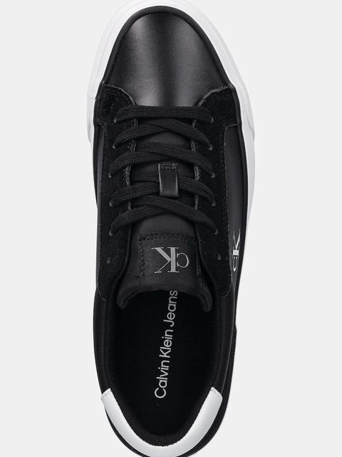 Calvin Klein Jeans sneakersy VULC FLATFORM MG NYLON MIX damskie kolor czarny YW0YW01896