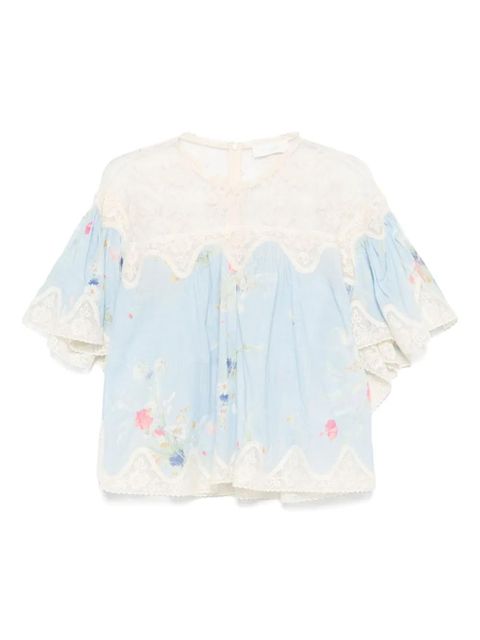 ZIMMERMANN Lucky blouse - Blue - zdjęcie produktu nr 1