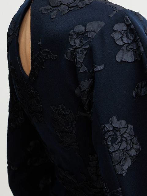 Rotate sukienka kolor granatowy mini rozkloszowana 1154962318