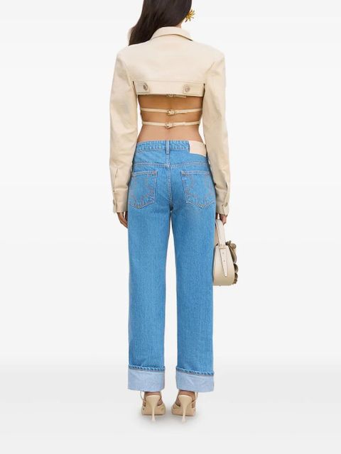 Cult Gaia Issa cropped jacket - Neutrals