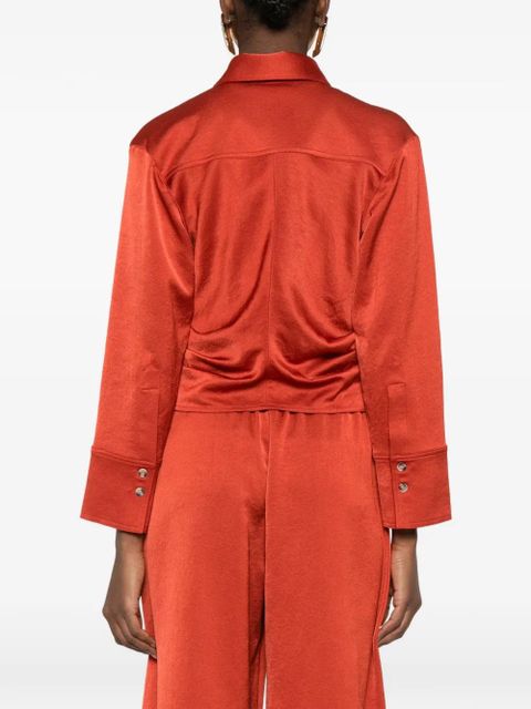 Nanushka Hildie cinched shirt - Red