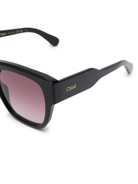 Chloé Eyewear polished square-frame sunglasses - Black