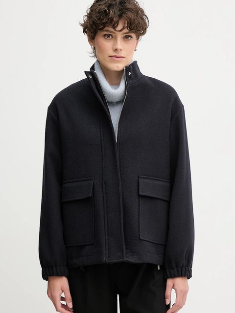 Sandro Ferrone kurtka kolor granatowy przejściowa oversize S95YBFCEDRO - zdjęcie produktu nr 1