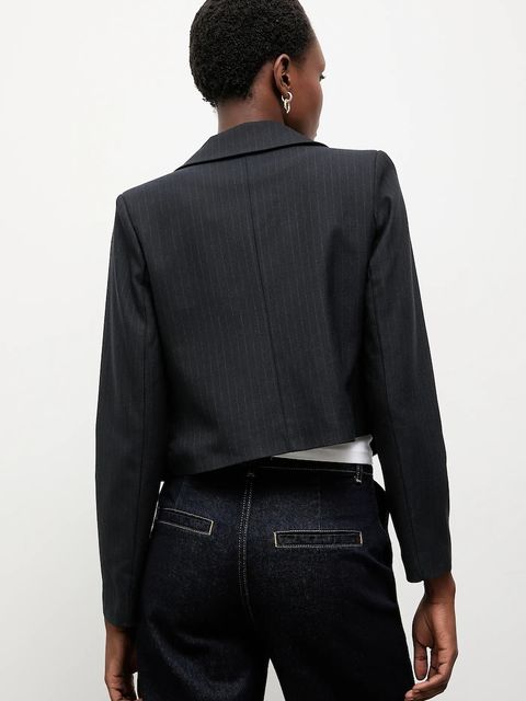 Answear.LAB marynarka kolor granatowy jednorzędowa