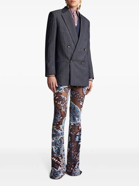 ETRO wool double-breasted jacket - Grey