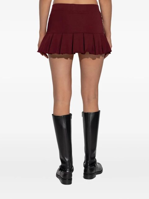 MISBHV pleated stripe mini skirt - Red