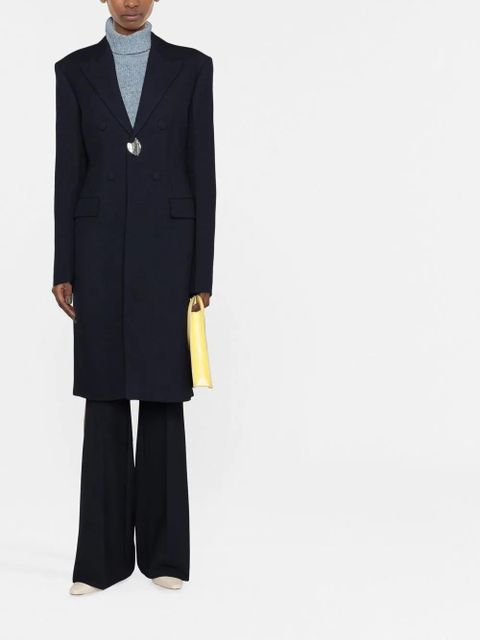 Jil Sander single-button wool coat - Blue - zdjęcie produktu nr 2