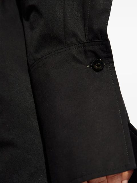 The Attico button-fastening shirtdress - Black