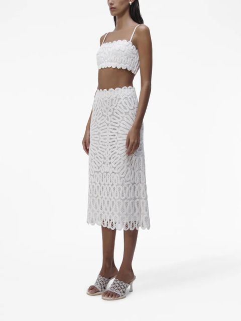 Simkhai high-waist A-line skirt - White - zdjęcie produktu nr 2