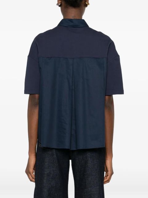 Max Mara Nave buttoned-collar polo top - Blue