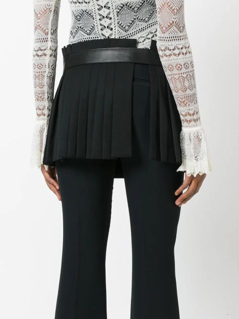 Alexander McQueen pleated wrap mini skirt - Black