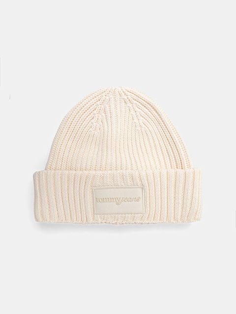 Tommy Jeans czapka bawełniana kolor beżowy AW0AW17909 - zdjęcie produktu nr 1