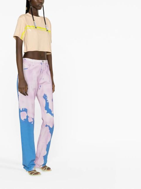 GCDS logo-print cotton T-shirt - Neutrals