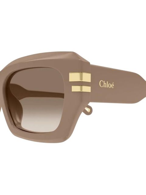 Chloé geometric-frame sunglasses - Neutrals