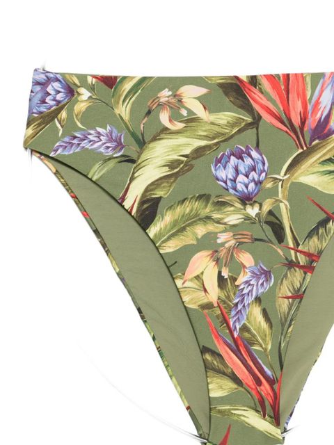 FARM Rio Strilitzia floral-print bikini bottoms - Green - zdjęcie produktu nr 2