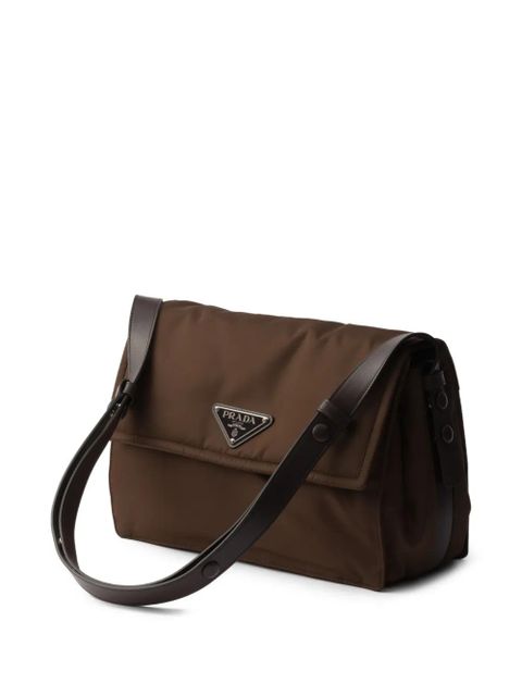 Prada medium Traveller padded shoulder bag - Brown