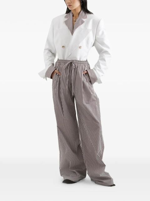 Dolce & Gabbana striped poplin trousers - Brown - zdjęcie produktu nr 2