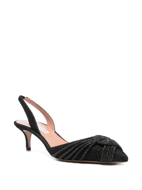 Aquazzura 60mm beaded slingback pumps - Black