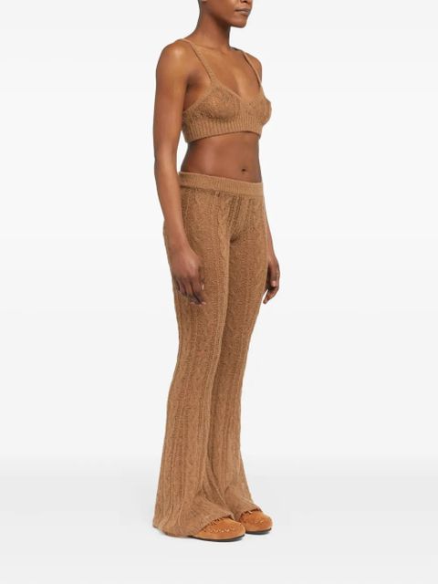 Alanui Desert Drift cable-knit top - Brown