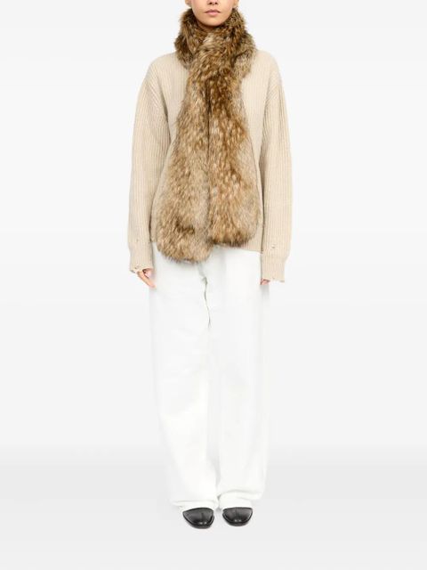 MM6 Maison Margiela faux-fur scarf - Brown