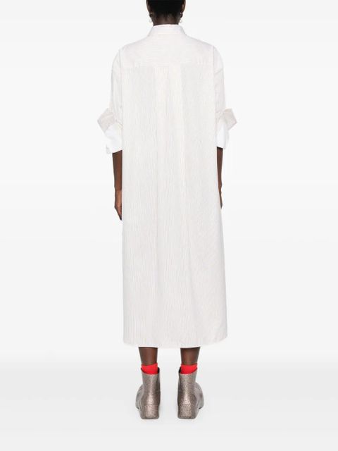 LOEWE Anagram-embroidered shirt dress - Yellow