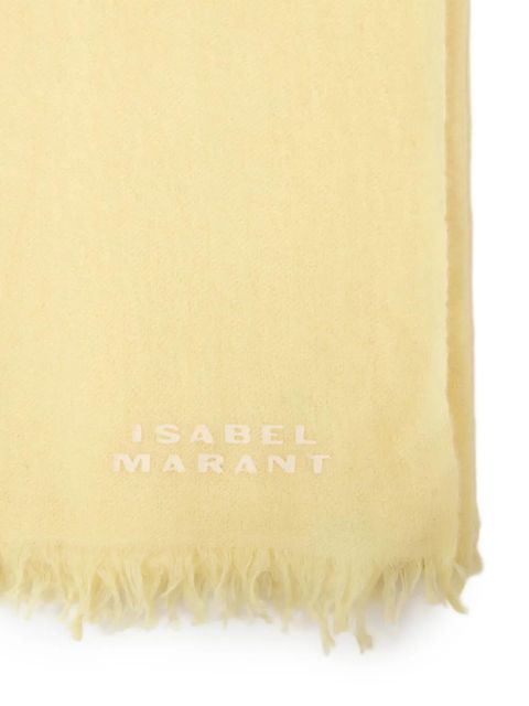 ISABEL MARANT Alette fringed-hem scarf - Yellow - zdjęcie produktu nr 2