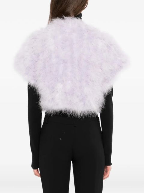 Yves Salomon feather cape - Purple