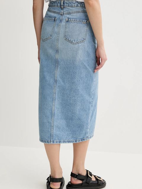 Morgan spódnica jeansowa JROMA kolor niebieski midi prosta JROMA - zdjęcie produktu nr 2