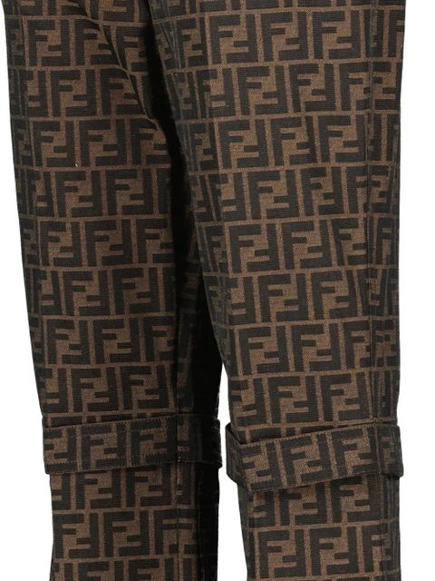 FENDI jacquard trousers - Brown