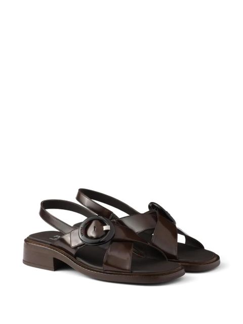 Prada buckled sandals - Brown - zdjęcie produktu nr 2