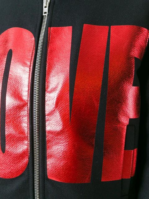 Givenchy love print bomber jacket - Black