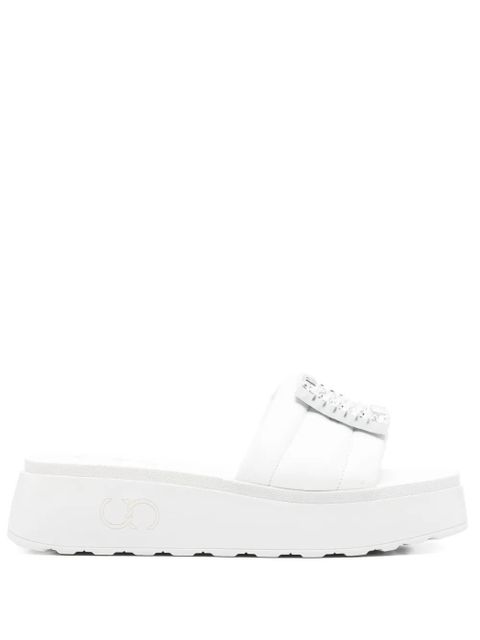 Casadei 40mm crystal-embellished sandals - White - zdjęcie produktu nr 1